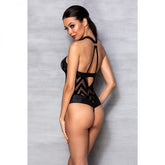 Passion Lingerie Hima Womens Bodysuit Black Teddies and Bodysuits
